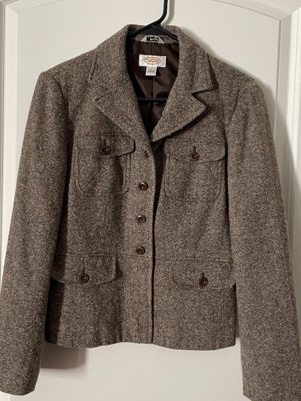 Talbots tweed blazer, wool blend, Size: 6